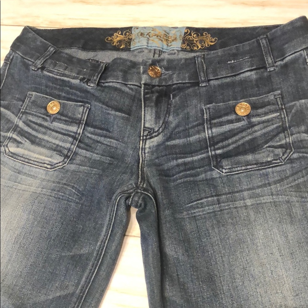 Express Jeans Zelda wide leg slim fit ultra low